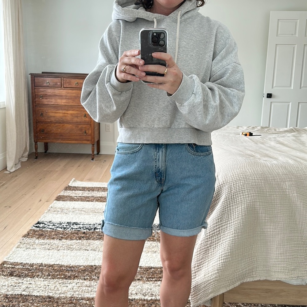 Vintage bleached denim Levi shorts!